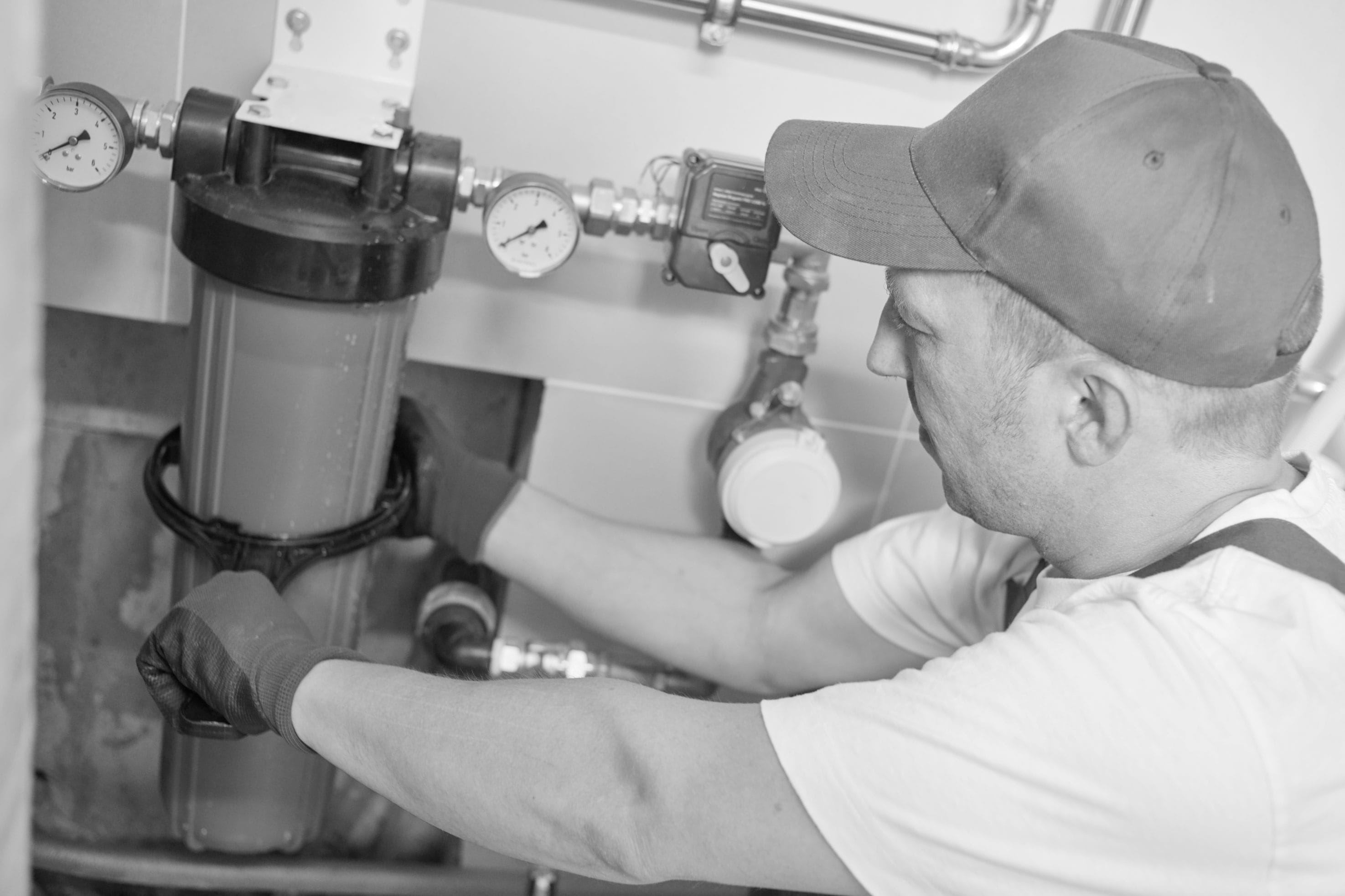 Water Filtration System with Multiple Stages in Modern Kitchen
